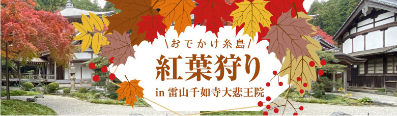 おでかけ糸島　紅葉狩りin雷山千如寺大悲王院