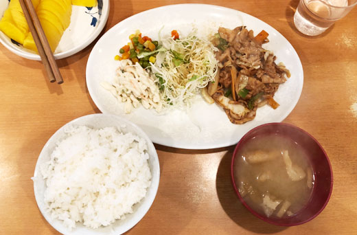 朝美食堂 豚肉みそ焼定食