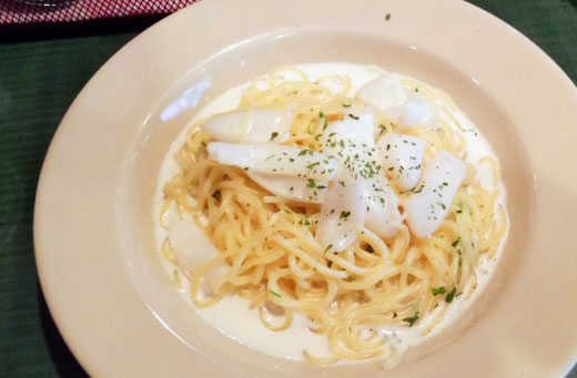 パスティーナ 選べるパスタランチ いかの青じそあえクリームソース