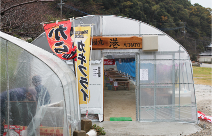 深江漁港 カキ小屋 港  外観