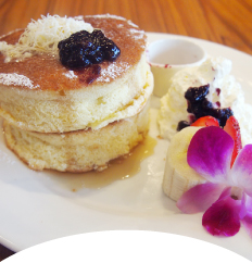 あんずカフェ　スフレパンケーキ（福岡市早良区）